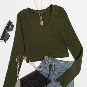 NWT 2 for 20 ribbed shein long sleeve